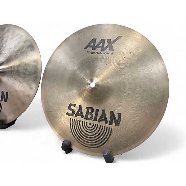 Used SABIAN 14in AAX Stage Hi Hat Pair Cymbal