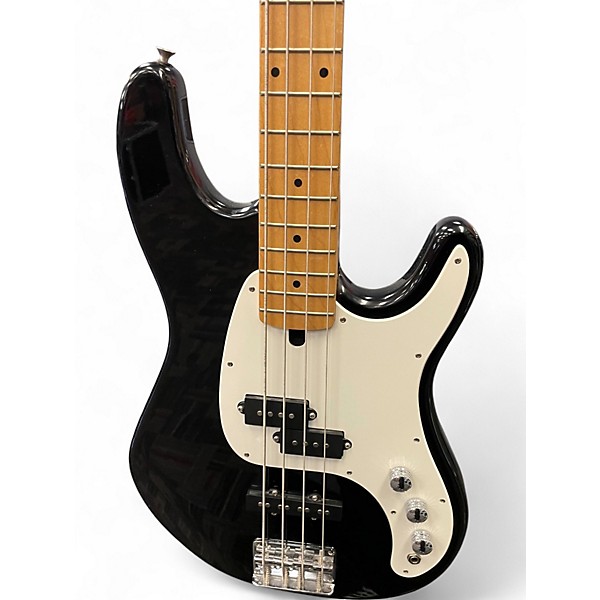 Vintage 1980s Ibanez P/J Black Electric Bass Guitar