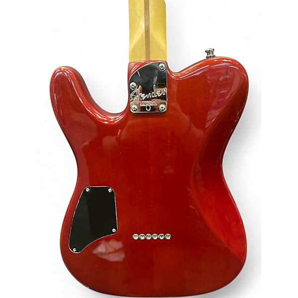 Used Fender DELUX TELECASTER QMT HH BING CHERRY TRANSPARENT Solid Body Electric Guitar