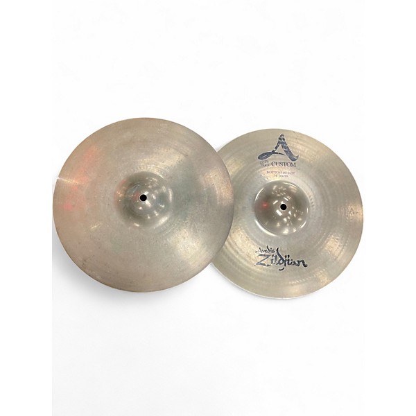 Used Zildjian 14in A Custom Hi Hat Pair Cymbal