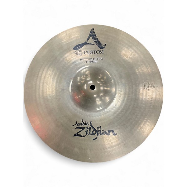 Used Zildjian 14in A Custom Hi Hat Pair Cymbal