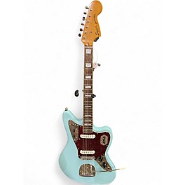 Used Squier Jaguar Daphne Blue Solid Body Electric Guitar