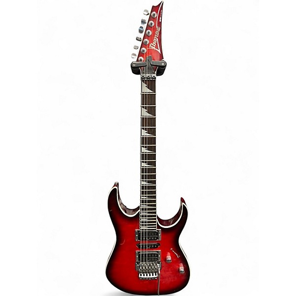 Used Ibanez RG4EXQM1 Trans Red Burst Solid Body Electric Guitar