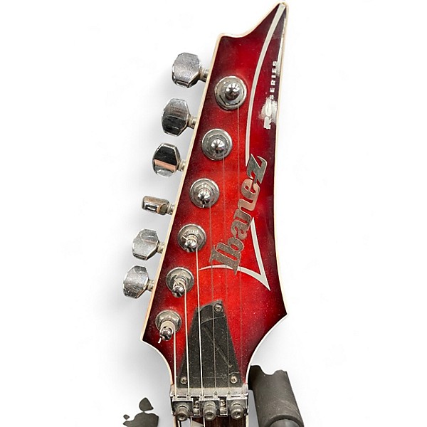 Used Ibanez RG4EXQM1 Trans Red Burst Solid Body Electric Guitar