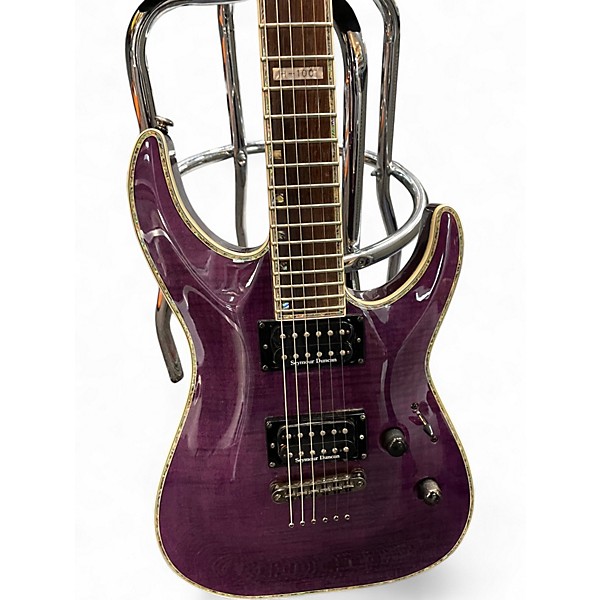 Used ESP LTD H1001FM Deluxe Trans Purple Solid Body Electric Guitar