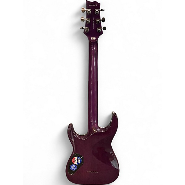Used ESP LTD H1001FM Deluxe Trans Purple Solid Body Electric Guitar