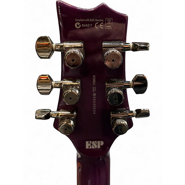 Used ESP LTD H1001FM Deluxe Trans Purple Solid Body Electric Guitar