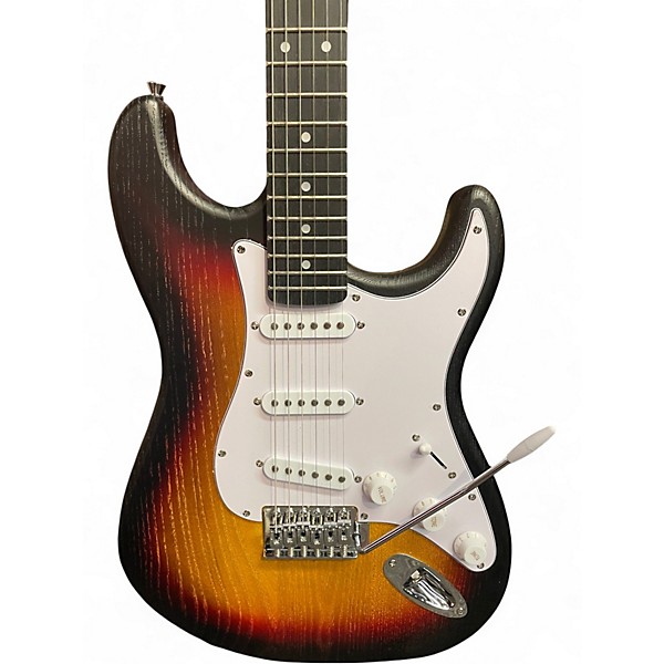 Used Donner Standard Series 2 Tone Sunburst Solid Body Electric Guitar