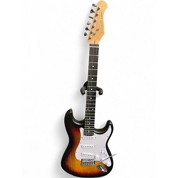 Used Donner Standard Series 2 Tone Sunburst Solid Body Electric Guitar