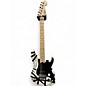 Used 2024 EVH Striped Series White with Black Stripes Solid Body Electric Guitar thumbnail
