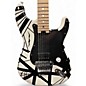 Used 2024 EVH Striped Series White with Black Stripes Solid Body Electric Guitar