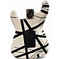 Used 2024 EVH Striped Series White with Black Stripes Solid Body Electric Guitar