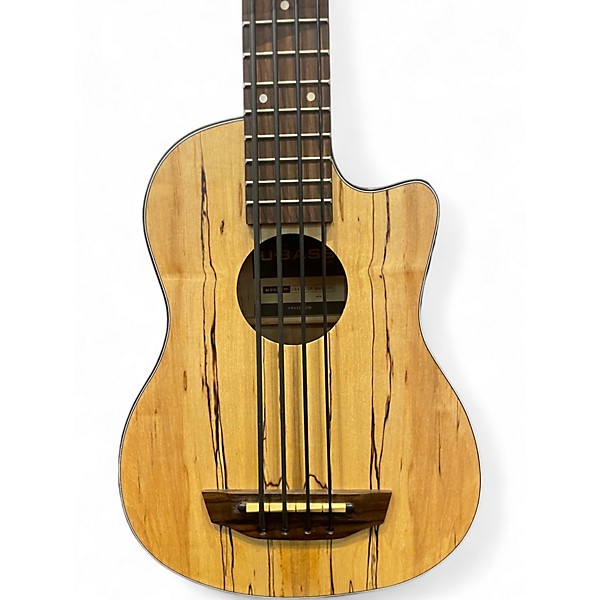 Used Kala U-Bass Spalted Maple Natural Acoustic Bass Guitar