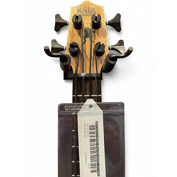 Used Kala U-Bass Spalted Maple Natural Acoustic Bass Guitar