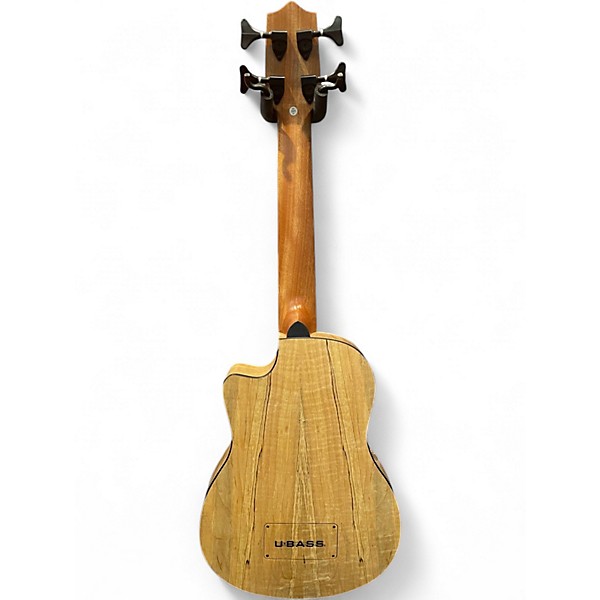 Used Kala U-Bass Spalted Maple Natural Acoustic Bass Guitar