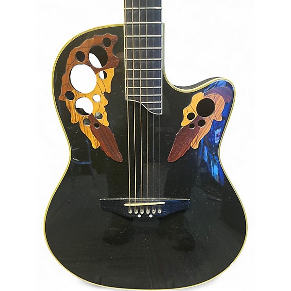 Used Ovation CS 257 Black Acoustic Electric Guitar