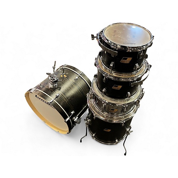 Used Ludwig 5 Piece Backbeat Elite Midnight Grain Drum Kit