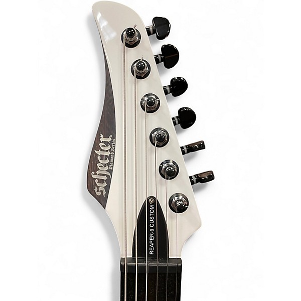 Used 2020 Schecter Guitar Research REAPER-6 CUSTOM WHITE Solid Body Electric Guitar