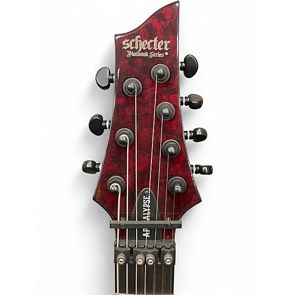 Used Schecter Guitar Research C7 FR-S Red Reign Solid Body Electric Guitar