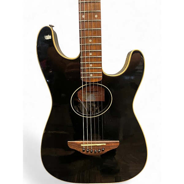 Used Fender Stratacoustic Black Acoustic Electric Guitar