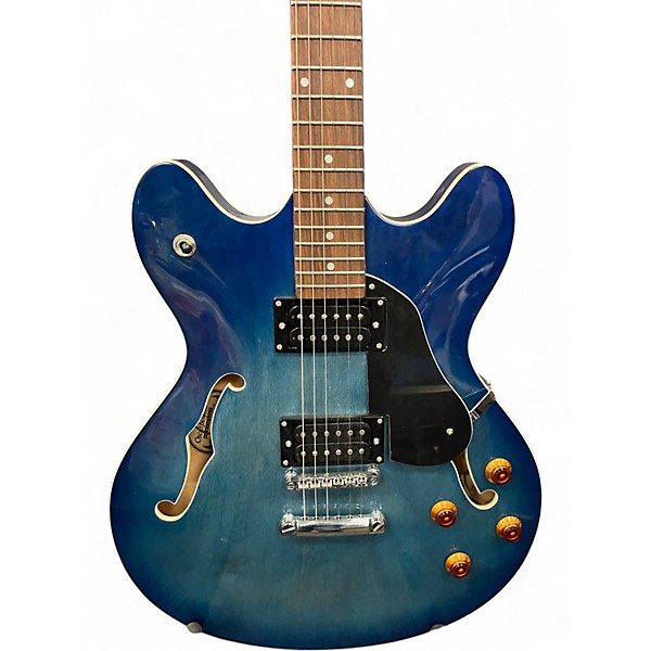 Used Oscar Schmidt OE30 Blue Burst Hollow Body Electric Guitar