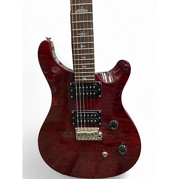Used PRS SE Custom 24 Trans Red Solid Body Electric Guitar