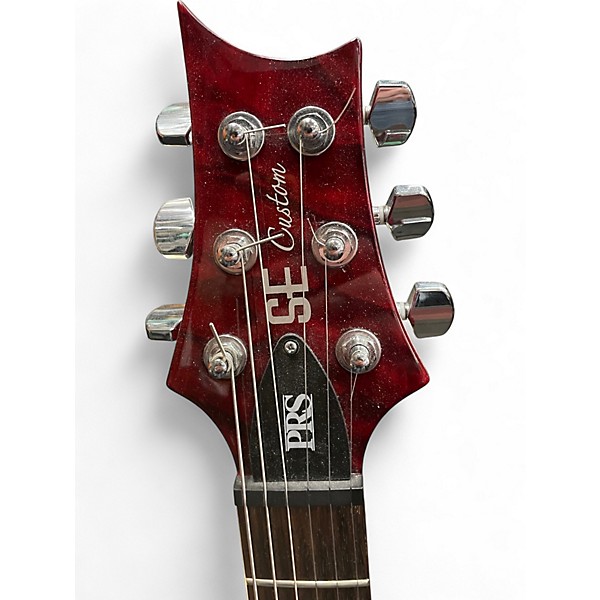 Used PRS SE Custom 24 Trans Red Solid Body Electric Guitar
