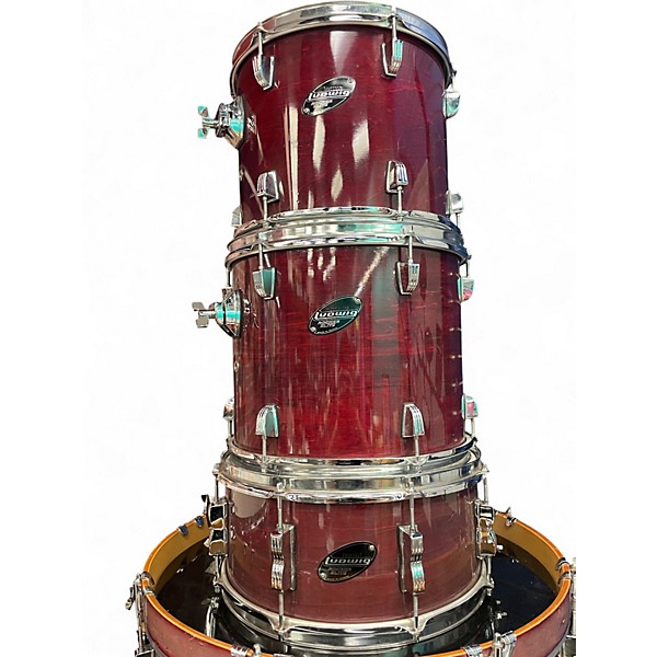 Used Ludwig 5 Piece Rocker Elite Wine Red Drum Kit