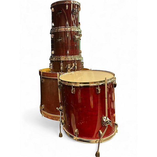 Used Ludwig 5 Piece Rocker Elite Wine Red Drum Kit