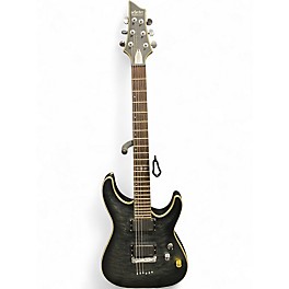 Used Schecter Guitar Research C1 Platinum Trans Black Solid Body Electric Guitar