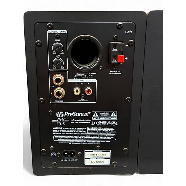 Used PreSonus Eris 3.5BT Pair Powered Monitor