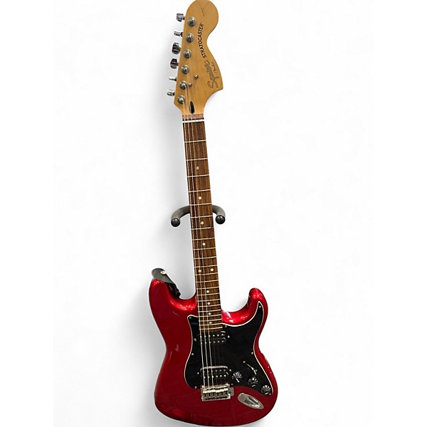 Used Squier Standard Stratocaster Candy Apple Red Solid Body Electric Guitar
