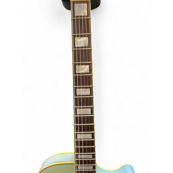 Used D'Angelico Deluxe SSSP Powder Blue Hollow Body Electric Guitar