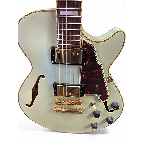 Used D'Angelico Deluxe SSSP Powder Blue Hollow Body Electric Guitar