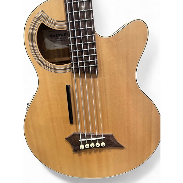 Used Warwick Alien 5 String Acoustic Electric Natural Acoustic Bass Guitar