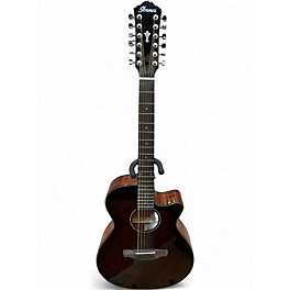Used Ibanez AEG5012 Dark Violin Sunburst 12 String Acoustic Electric Guitar