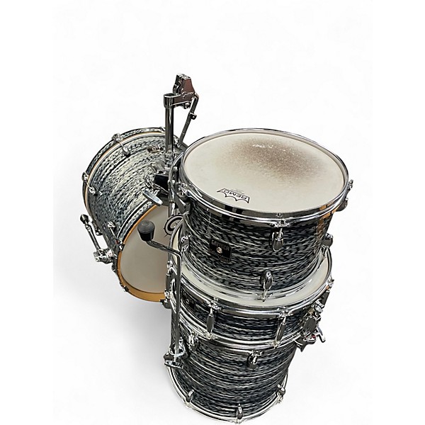 Used Gretsch Drums 4 Piece Catalina Club Series Black and Silver Drum Kit