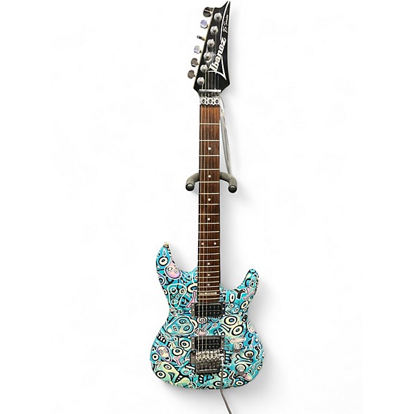 Used Ibanez JS100 Joe Satriani Signature Blue Solid Body Electric Guitar