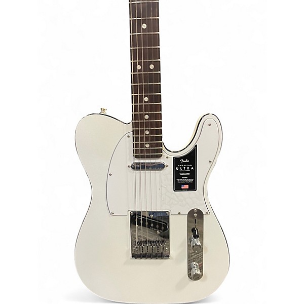 Used Fender American Ultra Telecaster Arctic White Solid Body Electric Guitar