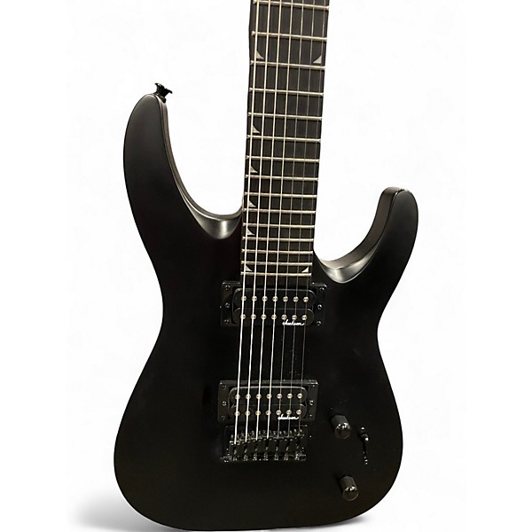 Used 2024 Jackson JS22-7 Dinky 7 String Satin Black Solid Body Electric Guitar