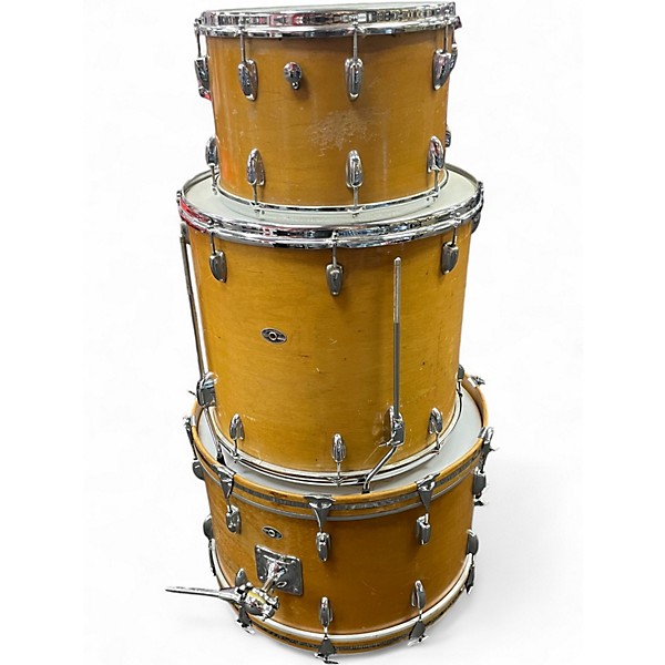Vintage 1971 Slingerland 3 Piece Rock Outfit kit Natural Drum Kit