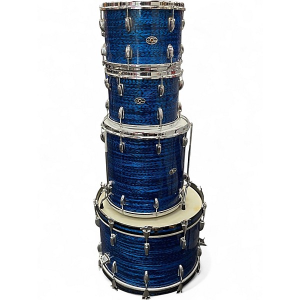 Vintage 1974 Slingerland 4 Piece modern solo Blue Onyx Drum Kit