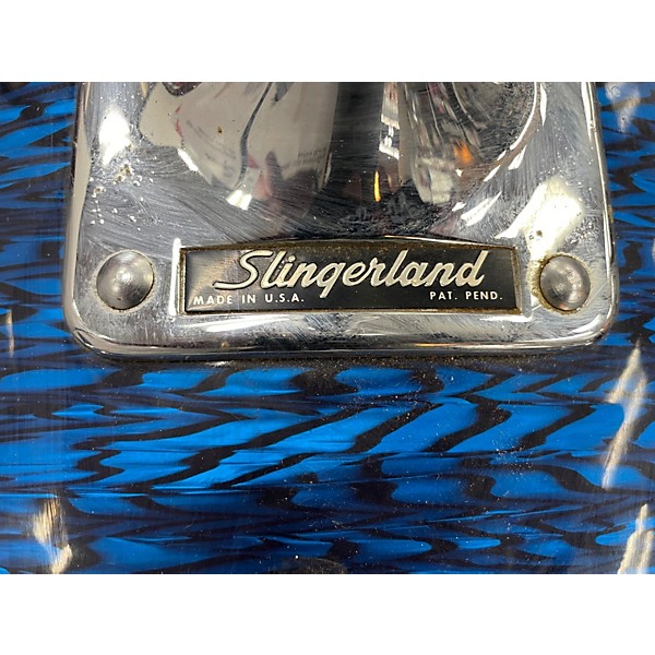 Vintage 1974 Slingerland 4 Piece modern solo Blue Onyx Drum Kit