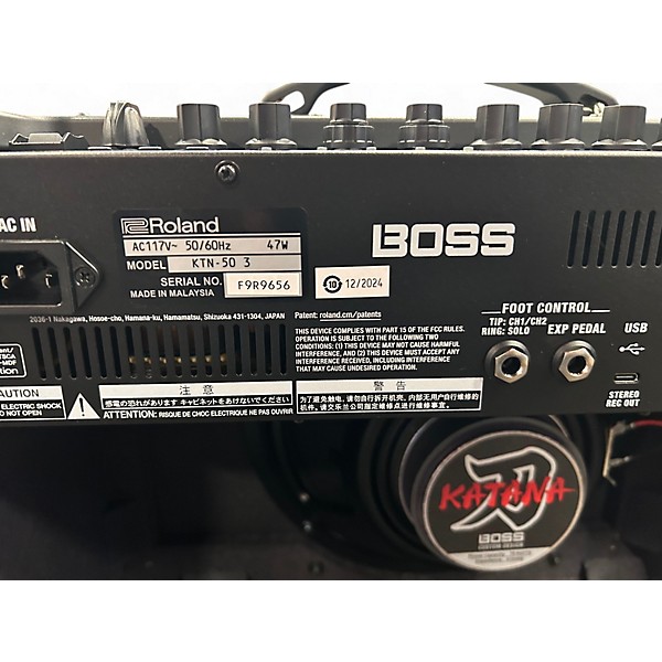 Used BOSS Katana KTN50 50W 1X12  Guitar Combo Amp