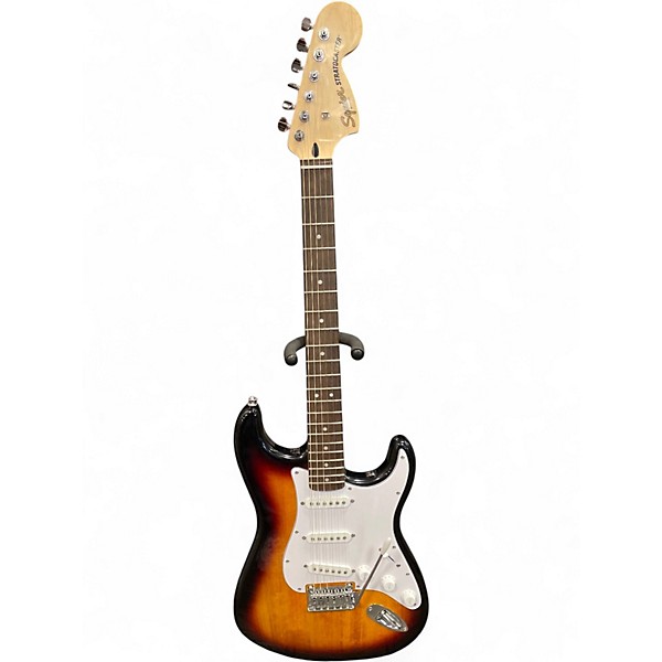 Used Squier Affinity Stratocaster Sunburst Solid Body Electric Guitar