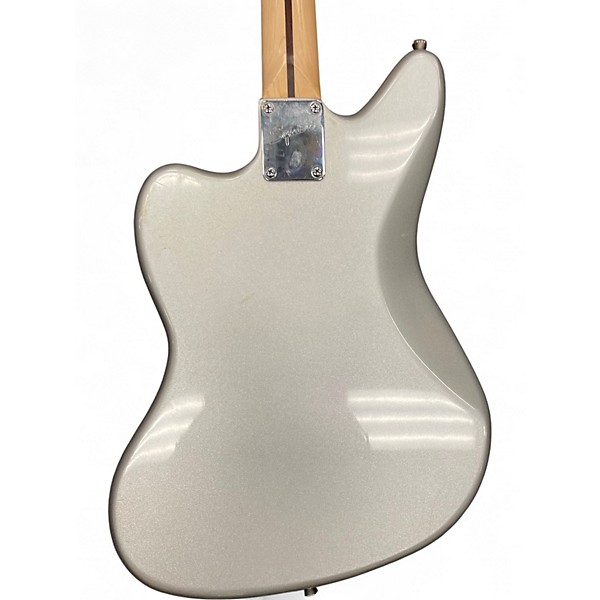Used Squier Vintage Modified Jaguar Bass Silver Electric Bass Guitar