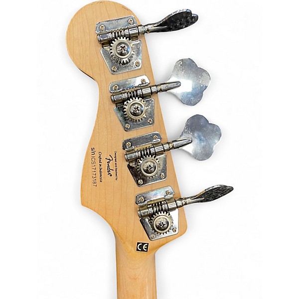 Used Squier Vintage Modified Jaguar Bass Silver Electric Bass Guitar