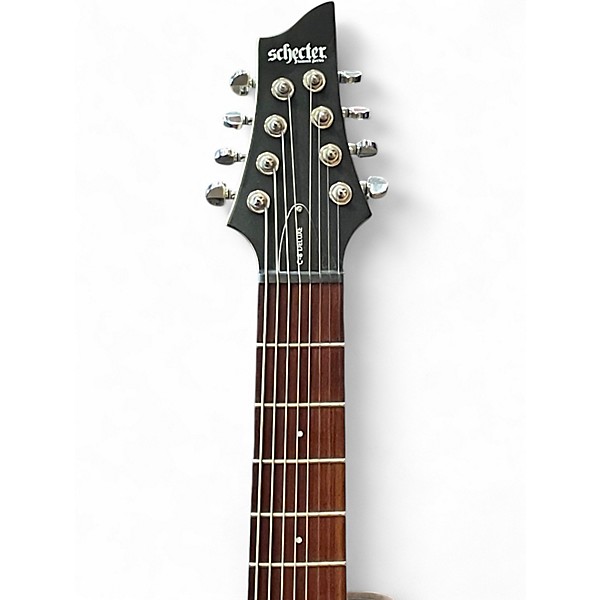 Used Schecter Guitar Research C-8 DELUXE Black Solid Body Electric Guitar