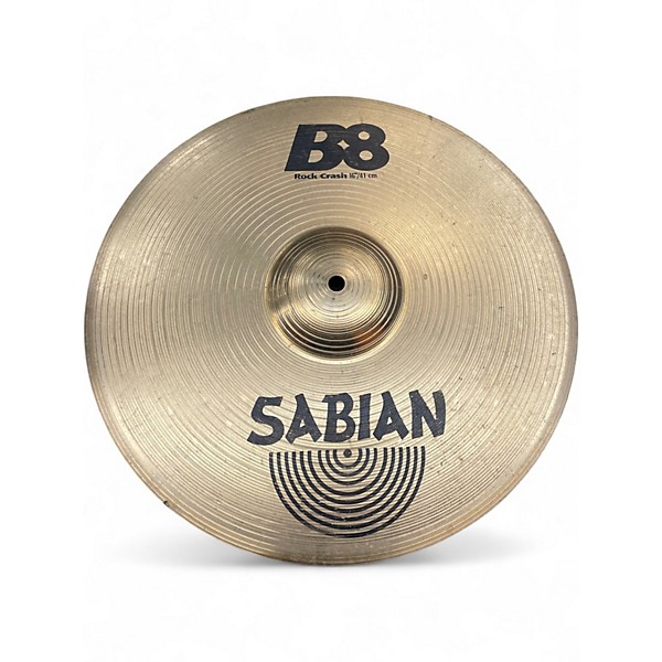 Used SABIAN 16in B8 Rock Crash Cymbal