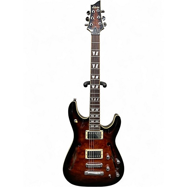 Used Schecter Guitar Research C1 E/A 2 Color Sunburst Hollow Body Electric Guitar